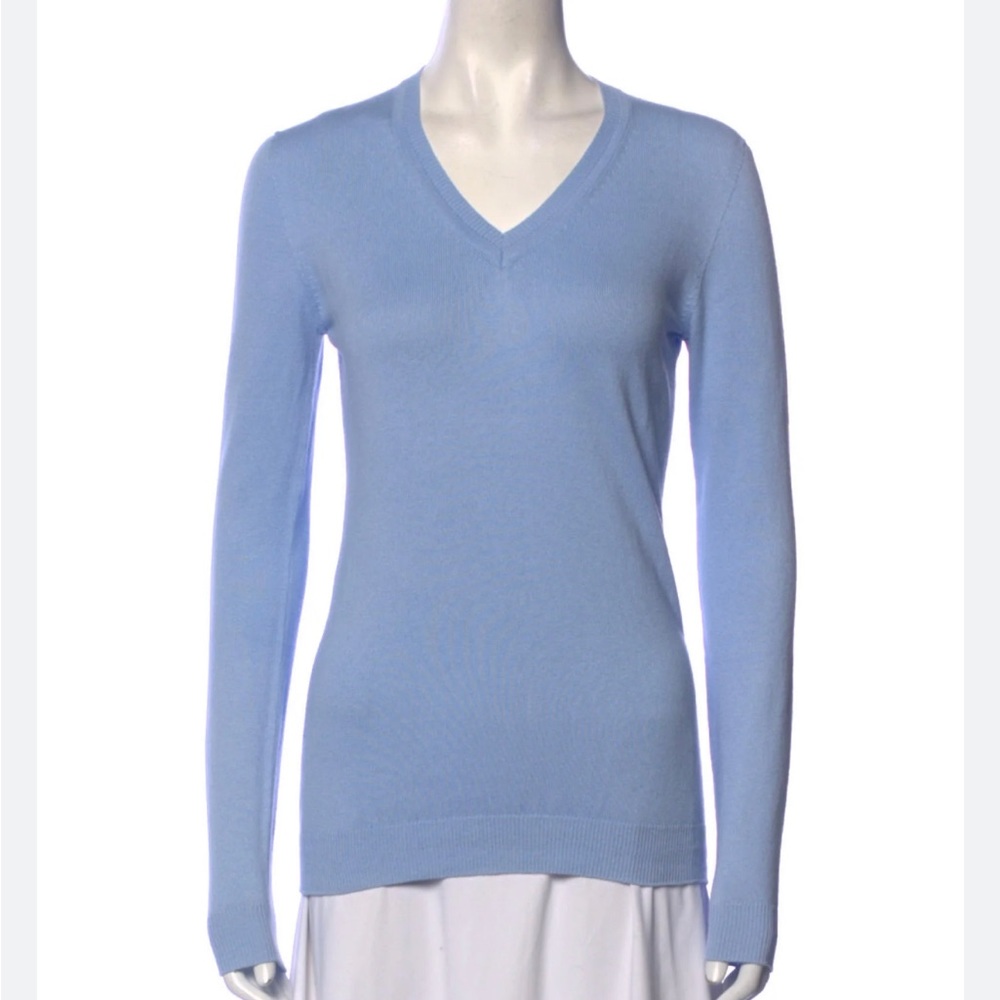 Callidae cashmere blend riding sweater light blue